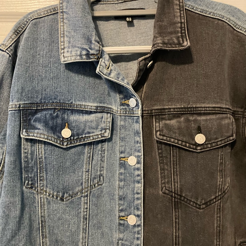 Missguided size 10 jean 2 tone jacket - Picture 5 of 5